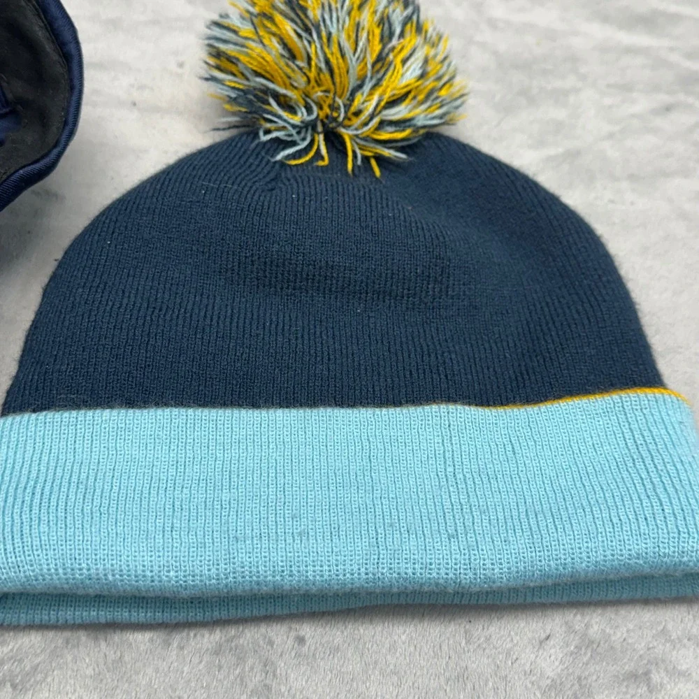 Scouts Wolf Cub‎ Scout Baseball Cap and Beanie Hat Set Kids S M Navy Yellow Blue